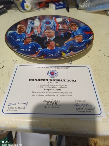 Rangers danbury mint plate - rangers,
