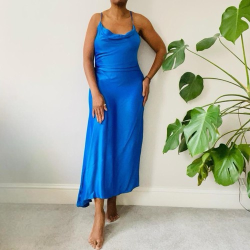 Zara blue asymmetric satin - zara,