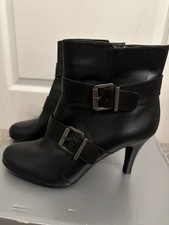 Jane Shilton Black Leather Boots EU41 UK8 Excellent Condition