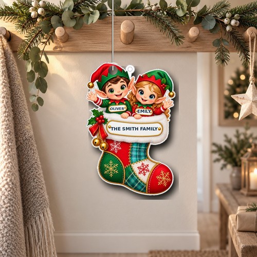 Personalised elf couple - elf,