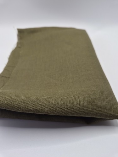 Olive green linen fabric - fabric, soft