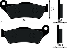 Rear brake pad 34 21 7 660 281 BMW R 850 C 1999 2000