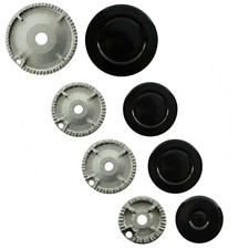 Flame Burner Cap Crown Kit for STOVES Oven Cooker Gas Hob Small Medium Large