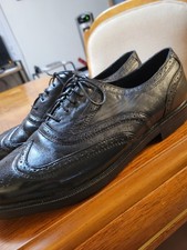 Mens VNTG Black Leather Wing