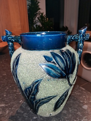 Blue flower majolica - majolica, with
