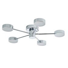 Litecraft Rosalie Ceiling Light Bathroom Semi Flush LED 5 Arm - Chrome Clearance