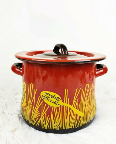 Vintage orange enamel - vintage,
