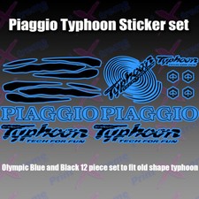 Piaggio Typhoon Tech for fun Decals/Stickers 50 80 125 172 183 BLUE AND BLACK