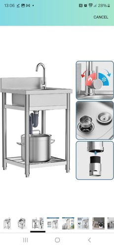 Stainless steel utility sink - utility,