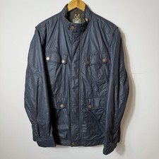 Timberland Mens Heavyweight Cotton Lined Utility Field Jacket Size Large L Navy