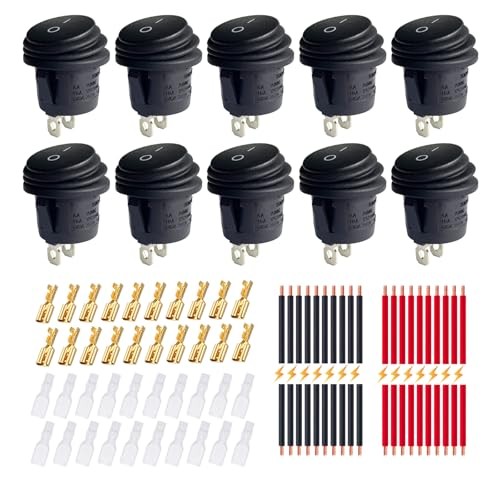 Off waterproof round rocker - on,