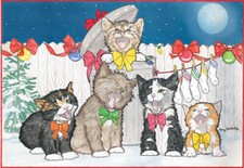 Cats in Chorus Birthday Card 5