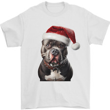 Christmas Staffy Staffordshire Bull Terrier Dog Mens T-Shirt 100% Cotton