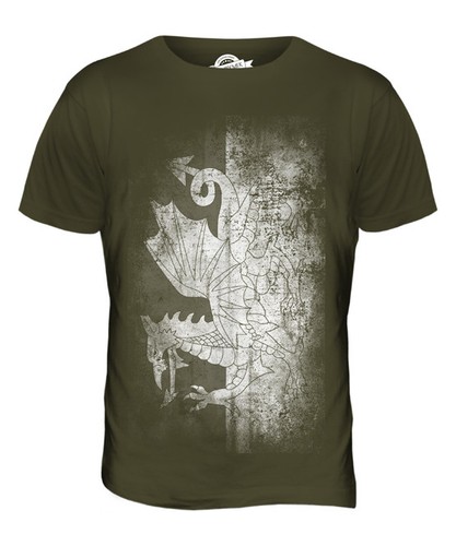Welsh faded flag mens - welsh,