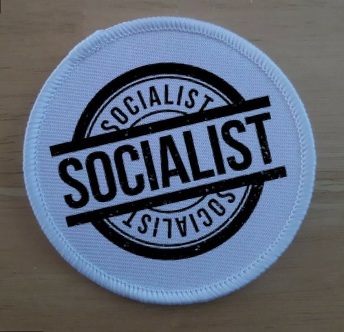Socialist iron sew patch - or,