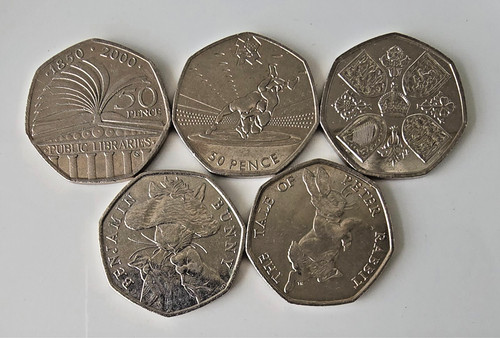 British 50p coin - british, collection