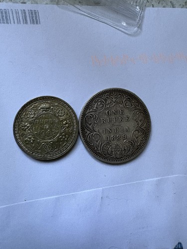Indian rupee silver coin - rupee,