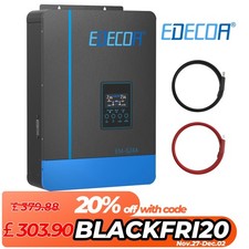 EDECOA Solar Hybrid Inverter 6200W 48V 240V Off Grid Pure sine MPPT 110A Charger