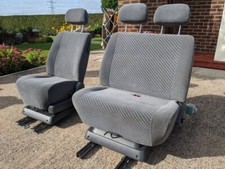 Swivel Double Bench & Captain Seat. VW T4 T5 Transit Camper Van. Bed 180 Base
