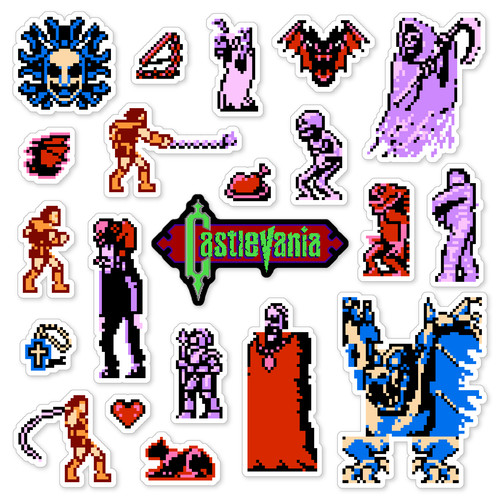 Castlevania stickers nintendo - castlevania,