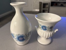 Set of 2 Vintage Wedgwood Clementine Bone China Vases