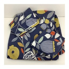 Dunelm Floral Reversible Duvet Cover Set Double Blue Yellow White Grey