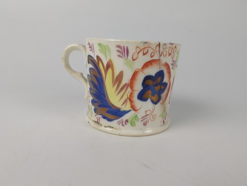 Antique gaudy welsh coffee mug - gaudy,