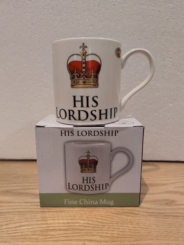 His lordship fine china mug - his,