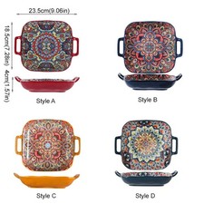 Square Bohemian Ceramic Plate