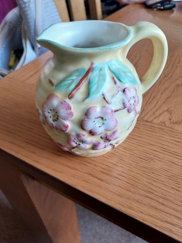 Vintage floral embossed - floral, jug