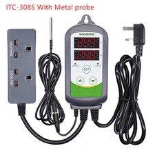 Inkbird Heat Cool Temp controller Thermostats ITC-308S Removable Probe Sensor UK