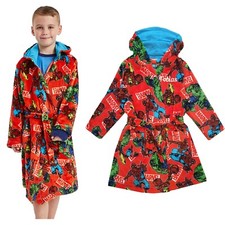 Boys Personalised Marvel Avengers Spiderman Dressing Gown Robe Hulk Iron Man