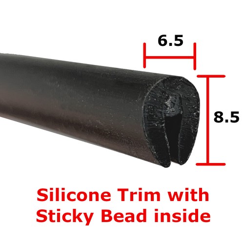 Black silicone trim with - black,