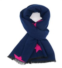 Navy Blue Star Scarf Winter