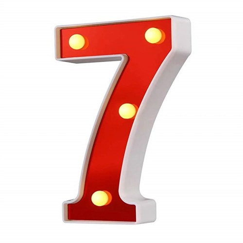 Practical red led number - 7,