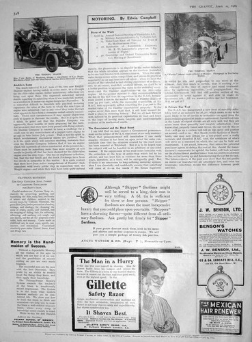 Old antique print 1909 - old,
