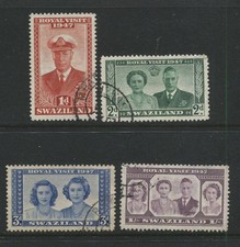 Swaziland 1947 Royal Visit set