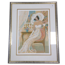 Le Cotillion Lithograph by Maimon Signed Framed Art with COA 1999 Pre-Owned 