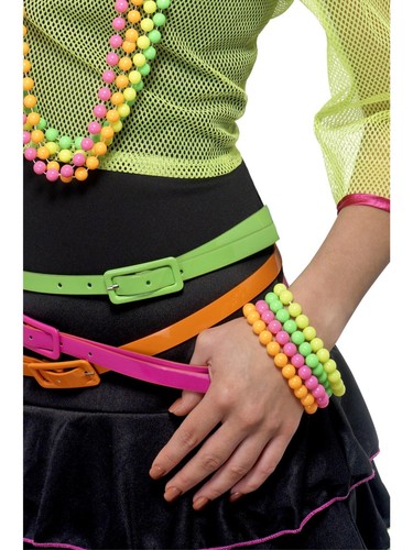 Womens 80s neon beaded - 80s,