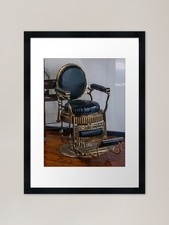 Old barbers chair framed - chair,