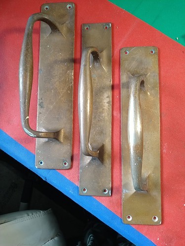 Solid brass door pull handles - solid,