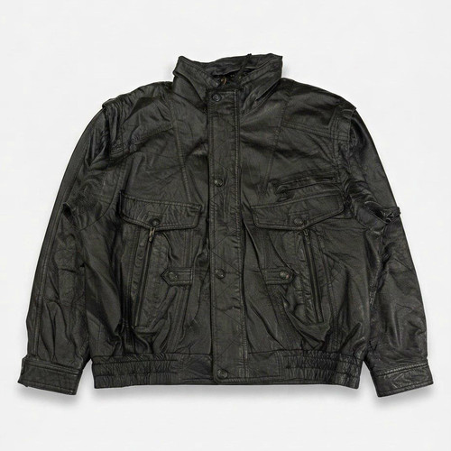 Vintage 90s black - real, leather
