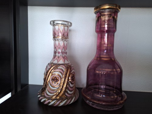 Bohemian cut glass enamel - &,