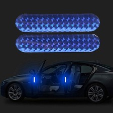 Blue Reflective Safety Warning Strip Tape Car Door Bumper Sticker Trim Accessory