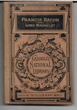 Antique hardback book Francis Bacon by Lord Macaulay 1886 vgc biography