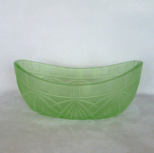Sowerby Art Deco Green Glass