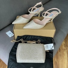 Dune gold evening shoes size 5
