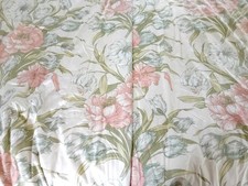 Curtains Heavy Interlined Pair Begonias Pattern With Frill Edge L 84" &W 66"
