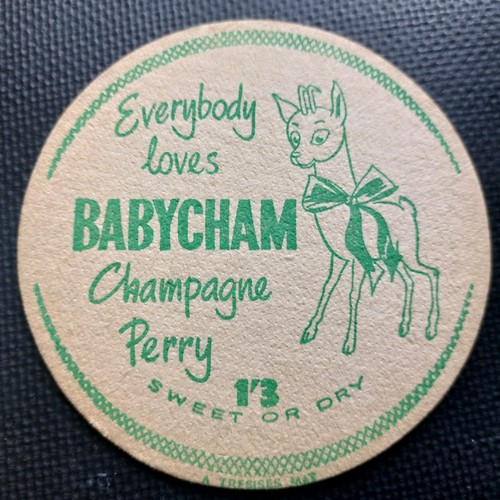 Babycham beer mat - mat., no