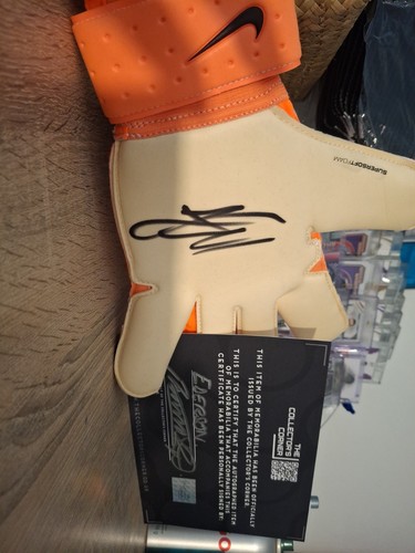 Ederson signed glove with coa - ederson,